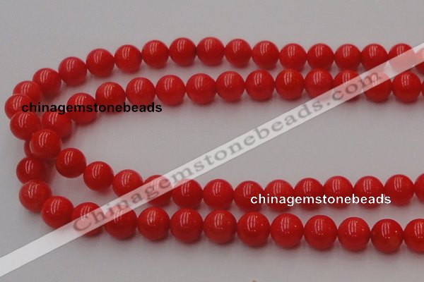 CCB127 15.5 inches 9mm round red coral beads strand wholesale