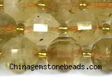 CCB1289 15 inches 9mm - 10mm faceted citrine gemstone beads