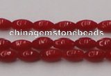 CCB130 15.5 inches 3*6mm rice red coral beads strand wholesale