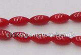 CCB132 15.5 inches 4*7mm rice red coral beads strand wholesale