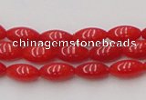 CCB134 15.5 inches 4*8mm rice red coral beads strand wholesale