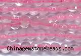 CCB1353 15 inches 2.5mm faceted coin rose quartz beads