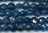 CCB1389 15 inches 4mm faceted coin apatite beads