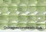 CCB1403 15 inches 6mm faceted coin prehnite beads