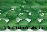 CCB1408 15 inches 6mm faceted coin green agate beads