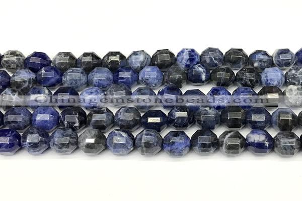 CCB1426 15 inches 9mm - 10mm faceted sodalite beads