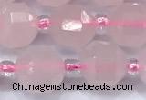 CCB1431 15 inches 7mm - 8mm faceted rose quartz beads