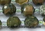 CCB1437 15 inches 7mm - 8mm faceted rhyolite beads