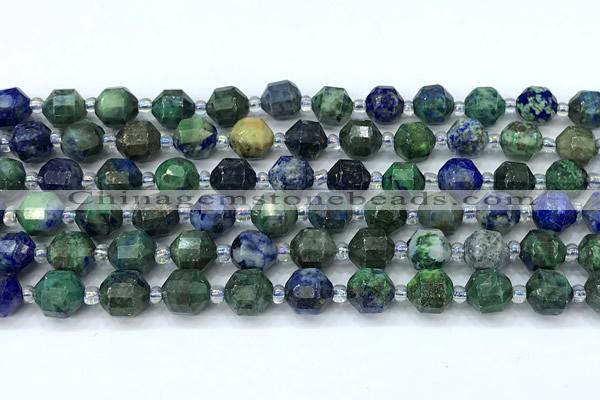 CCB1441 15 inches 7mm - 8mm faceted chrysocolla beads