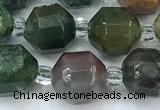 CCB1442 15 inches 7mm - 8mm faceted Indian agate beads