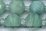 CCB1458 15 inches 9mm - 10mm faceted amazonite beads