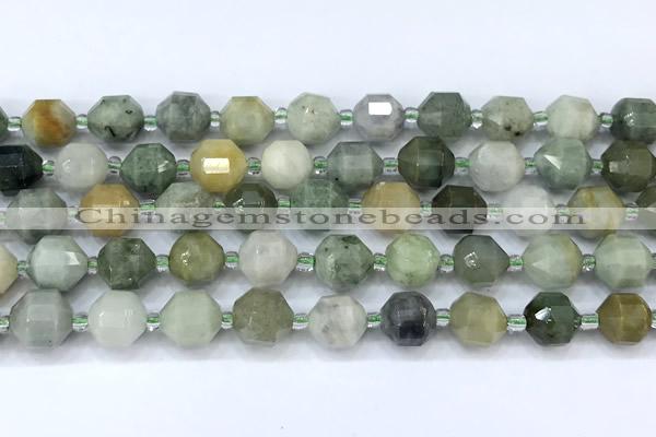 CCB1461 15 inches 9mm - 10mm faceted jade beads