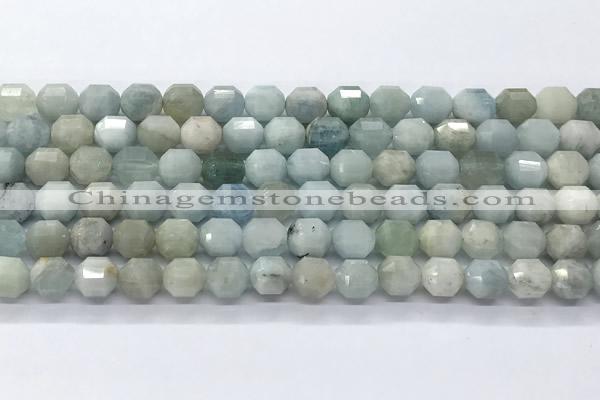 CCB1501 15 inches 7mm - 8mm faceted aquamarine beads