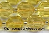 CCB1521 15 inches 8mm - 9mm faceted citrine gemstone beads