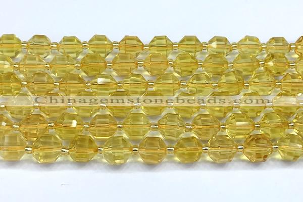 CCB1521 15 inches 8mm - 9mm faceted citrine gemstone beads