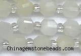 CCB1560 15 inches 5mm - 6mm faceted white moonstone beads