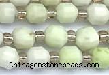 CCB1564 15 inches 5mm - 6mm faceted jade gemstone beads