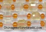 CCB1579 15 inches 5mm - 6mm faceted citrine gemstone beads