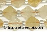 CCB1604 15 inches 10mm faceted citrine gemstone beads