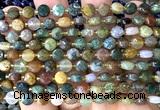 CCB1740 15 inches 6mm faceted coin Indian agate beads