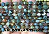 CCB1741 15 inches 6mm faceted coin ocean agate beads