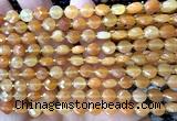 CCB1761 15 inches 6mm faceted coin red aventurine jade beads