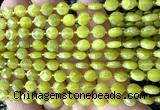 CCB1771 15 inches 6mm faceted coin Korean jade beads