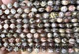 CCB1786 15 inches 6mm faceted coin leopard skin jasper beads