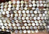 CCB1820 15 inches 6mm faceted coin yellow opal beads wholesale