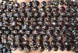CCB1831 15 inches 6mm faceted coin red garnet gemstone beads
