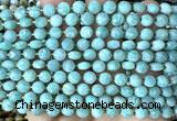 CCB1837 15 inches 6mm faceted coin amazonite gemstone beads