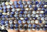 CCB1839 15 inches 6mm faceted coin orange sodalite beads