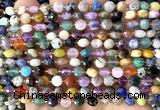 CCB1847 15 inches 6mm faceted coin colorful gemstone beads