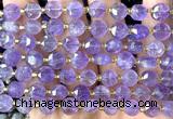 CCB1903 15 inches 8mm faceted coin amethyst gemstone beads