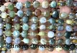CCB1934 15 inches 8mm faceted coin Indian agate beads