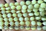 CCB1959 15 inches 8mm faceted coin New jade beads