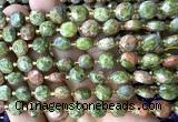 CCB2003 15 inches 8mm faceted coin unakite gemstone beads