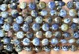 CCB2042 15 inches 8mm faceted coin sunset dumortierite beads