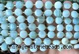 CCB2044 15 inches 8mm faceted coin amazonite beads wholesale