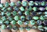 CCB2046 15 inches 8mm faceted coin ruby zoisite beads