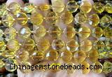 CCB2086 15 inches 10mm faceted coin citrine beads wholesale