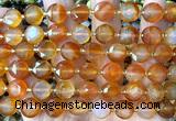 CCB2125 15 inches 10mm faceted coin red agate beads