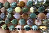 CCB2151 15 inches 10mm faceted coin ocean jasper beads