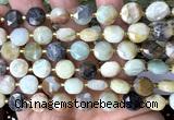 CCB2180 15 inches 10mm faceted coin colorful amazonite beads