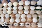 CCB2326 15 inches 12mm faceted coin pink aventurine jade beads