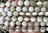CCB2329 15 inches 12mm faceted coin Tianshan jade beads