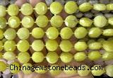CCB2331 15 inches 12mm faceted coin Korean jade beads