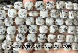 CCB2405 15 inches 10mm faceted square sesame jasper beads