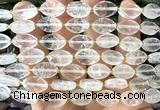 CCB2500 15 inches 9*14mm faceted marquise Angolan white quartz beads