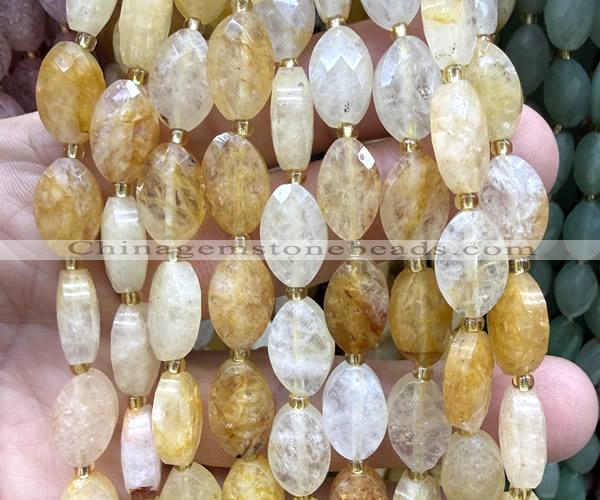 CCB2503 15 inches 9*14mm faceted marquise yellow quartz beads